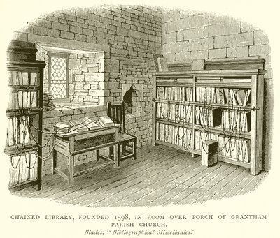 Chaained Library, perustettu 1598, Room over Porch of Grantham Parish Church tekijältä English School