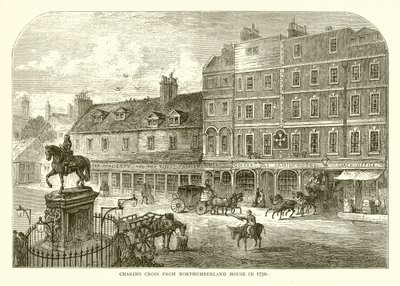 Charing Cross Northumberland Housesta vuonna 1750 tekijältä English School