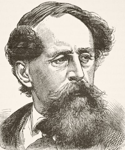 Charles Dickens, William Hickman Smith Aubreyn (1858-1916) teoksesta The National and Domestic History of England, julkaistu Lontoossa, noin 1890 tekijältä English School