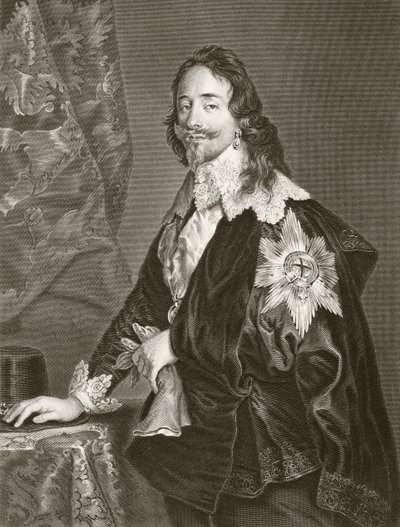 Charles I, William Hickman Smith Aubreyn (1858-1916) teoksesta The National and Domestic History of England, julkaistu Lontoossa, noin 1890 tekijältä English School