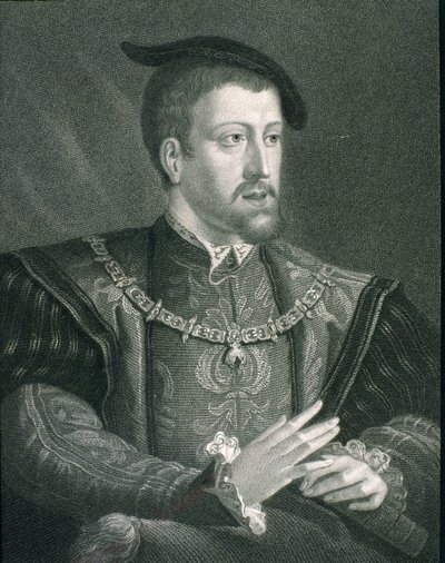 Kaarle V (1500-58) Pyhän saksalaisroomalaisen keisarin ja Espanjan kuninkaan muotokuvagalleria, julkaistu 1833. tekijältä English School