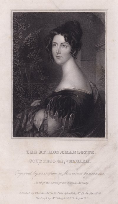 Charlotte, comtessa de Verulam, esposa de James Grimstonfinnish tekijältä English School