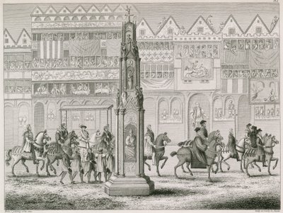 Cheapside Cross, sellaisena kuin se ilmestyi vuonna 1547 tekijältä English School