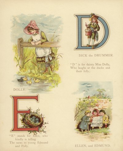 Lasten nimet: Edmund (värilitografia). tekijältä English School