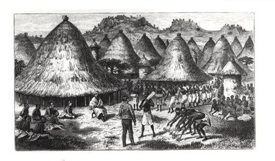 Chitapangwa vastaanottaa tohtori Livingstonen (litho) tekijältä English School