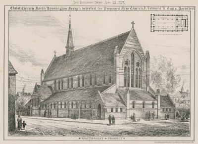 Christ Church, North Kensington: Suunnittelu valittu ehdotettuun uuteen kirkkoon tekijältä English School