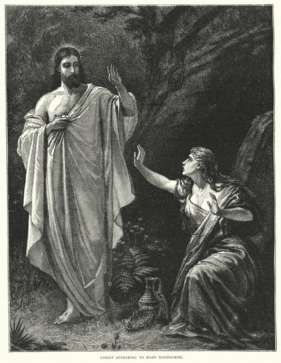 Kristus ilmestyy Maria Magdalenalle (kaiverrus) tekijältä English School