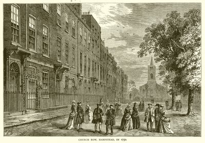 Church Row, Hampstead, vuonna 1750 tekijältä English School