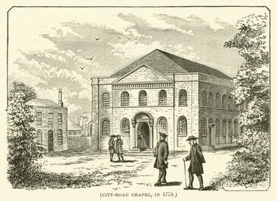 City-Roadin kappeli vuonna 1778 (kaiverrus). tekijältä English School