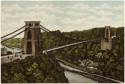 Clifton Suspension Bridge (väri litho) tekijältä English School