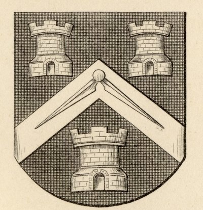 Vapaamuurarikomppanian vaakuna, teoksesta "The History of Freemasonry, volume II", julkaissut Thomas C. Jack, Lontoo, 1883. tekijältä English School