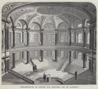Concert-Room in Design for Theatre, Rio de Janeiro (kaiverrus) tekijältä English School