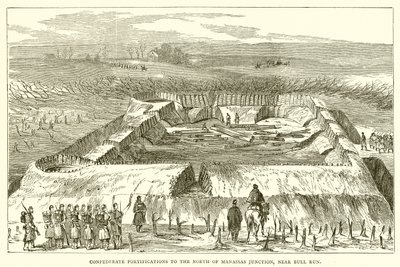 Konfederaation linnoitukset Manassas Junctionin pohjoispuolella, lähellä Bull Runia tekijältä English School