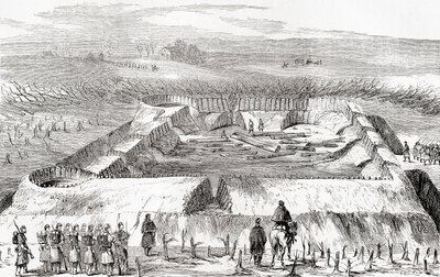 Konfederaation linnoitukset Manassas Junctionin pohjoispuolella, Ward and Lock