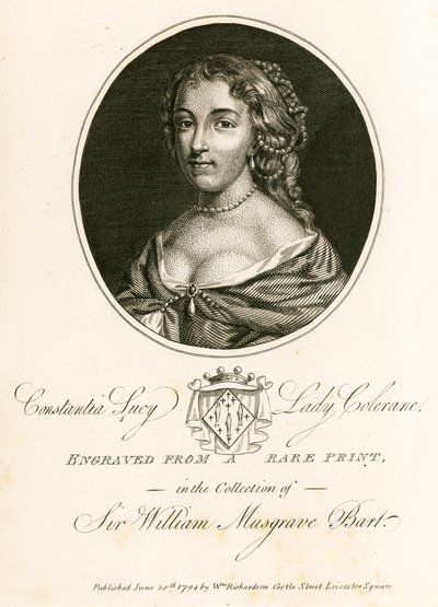 Constantia Lucy, Lady Coleraine tekijältä English School
