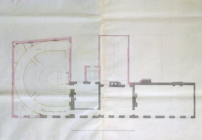 Kuninkaallisen instituutin ensimmäisen kerroksen sopimuspiirustus, 1800 tekijältä English School
