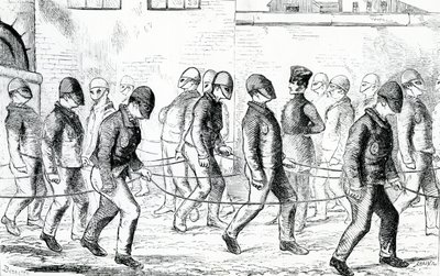 Pentonvillen vankilassa harjoittelevat vangit Henry Mayhew