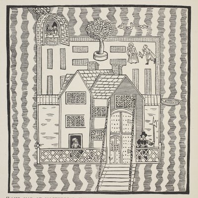 Kopio Mockbeggar Hallin kartasta, jossa hänen tilanteensa avarassa maassa kutsutaan minne tahansa, n. 1633, Ballad of Roxborough tekijältä English School
