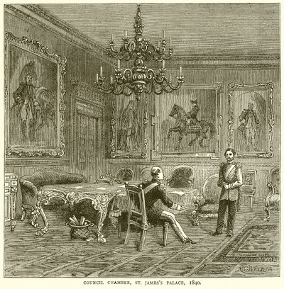 Valtuustohuone, St. Jamesin palatsi, 1840 tekijältä English School