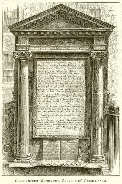 Covenanters Monument, Greyfriars Churchyard tekijältä English School
