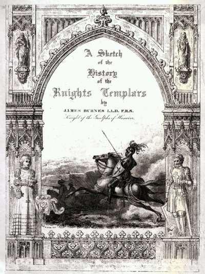 James Burnesin kansi sketch of the History of the Temppeliritarien historiasta tekijältä English School