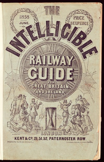 The Intelligible Railway Guide -lehden kansi, kesäkuu 1858 (painettu). tekijältä English School