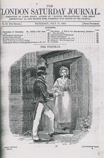 London Saturday Journal -lehden kansi tekijältä English School