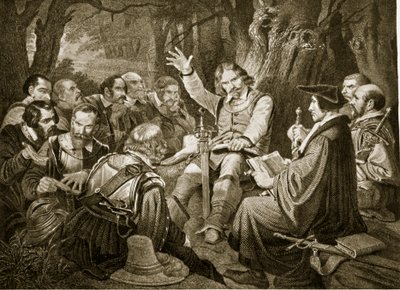 Cromwell ennen Dunbarin taistelua, 1650, kuva Hutchinsons Story of the British Nationista, n. 1923 tekijältä English School