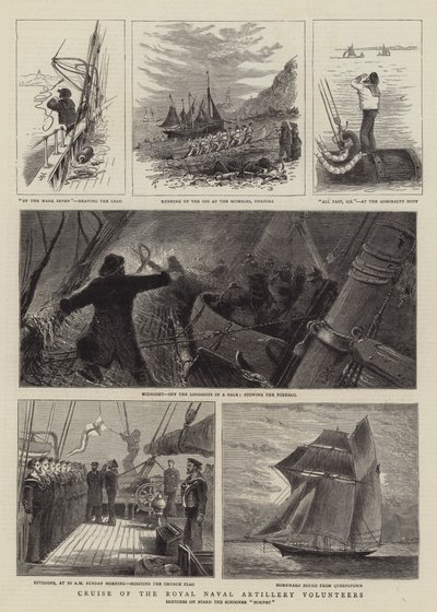Royal Naval Artillery Volunteersin risteily (kaiverrus) tekijältä English School