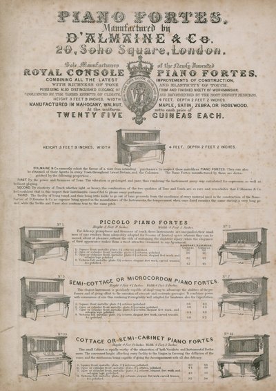 DAlmains Piano Manufacturers, Soho Square tekijältä English School