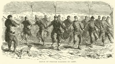 Ranskalaisten sotilaiden tanssi leirillä, marraskuu 1870 tekijältä English School