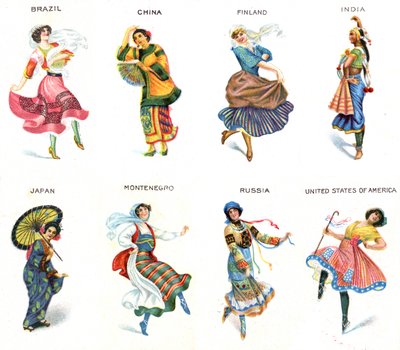 Dancers of the World, tupakkakortit, 1915 tekijältä English School