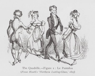 Tanssii: Quadrille, kuva 1, Le Pantalon (litho) tekijältä English School