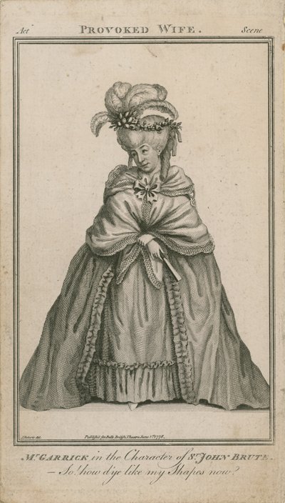 David Garrick Sir John Bruten roolissa tekijältä English School