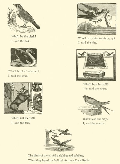 Cock Robinin kuolema ja hautaaminen (puupiirros) tekijältä English School