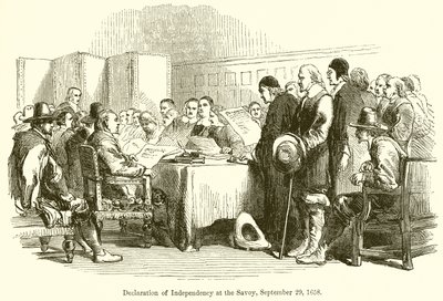 Itsenäisyysjulistus Savoylla, 29.9.1658 tekijältä English School