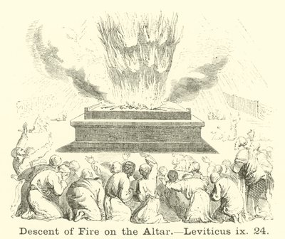 Tulen laskeutuminen alttarille, Leviticus, ix, 24 tekijältä English School