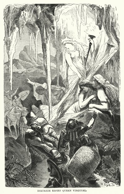 Dietrich vakoilee Queen Virginalia (kaiverrus) tekijältä English School