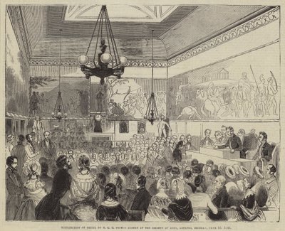HRH Prince Albertin palkintojen jako Adelphin taideyhdistyksessä maanantaina 10. kesäkuuta 1844 tekijältä English School