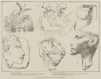 Tohtori Flinders Petrien Egyptin kaivaukset (kaiverrus) tekijältä English School
