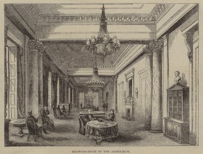 Athenaeum Clubin salonki Lontoossa (kaiverrus) tekijältä English School