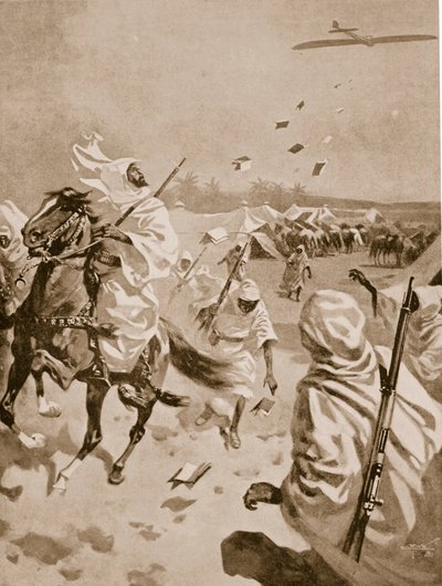 Pamflettien pudottaminen arabeista Italian ja Turkin sodan aikana 1911-12 tekijältä English School