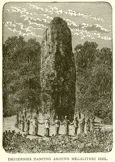 Druidissat tanssivat Megalithic Idolin ympärillä tekijältä English School