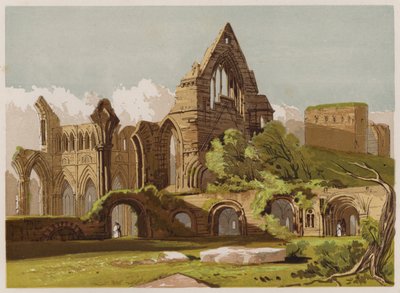 Dryburgh Abbey (väri litho) tekijältä English School