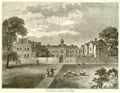 Dulwich Collegessa vuonna 1790 tekijältä English School