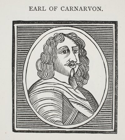 Earl of Carnarvon, kuvitus John Ashtonin kirjasta Chap-books of the Eighteenth Century, pubi. 1882 tekijältä English School