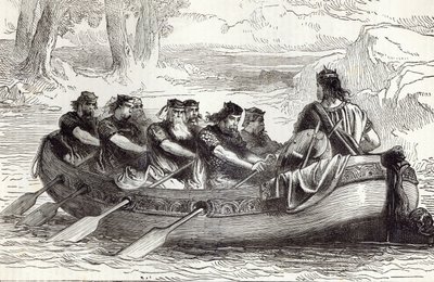 Kahdeksan sivupuolen prinssiä soutti Edgar the Pacific -jokea alas Dee-joella, esimerkki 
