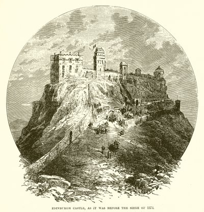Edinburghin linna, sellaisena kuin se oli ennen vuoden 1573 piiritystä tekijältä English School