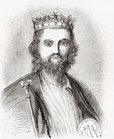 Edward II, eli Edward of Caernarfon, Vanhasta Englannista: A Pictorial Museum, julkaistu 1847 tekijältä English School