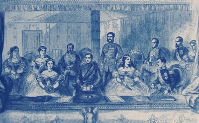 Edward VII ja Englannin kuningatar Alexandra Lontoon oopperassa tekijältä English School